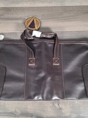 Usher VIP Brown Duffel Bag Large Weekend Zip Close Luggage Suitcase NWT 14"x24"